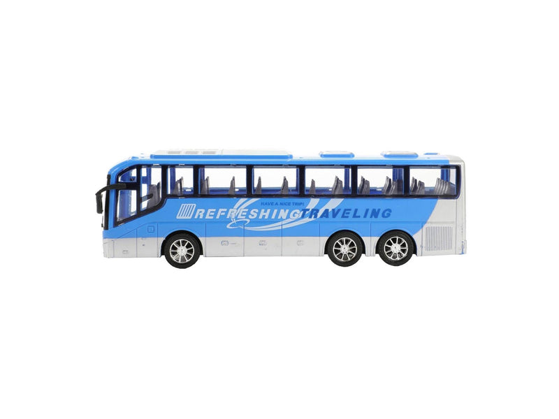 Toi-Toys - Cars & Trucks Travel Bus Blue Friction 32cm