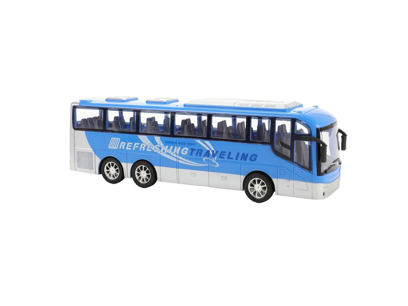 Toi-Toys - Cars & Trucks Travel Bus Blue Friction 32cm