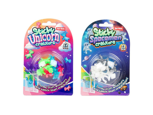 Toi-Toys Fun Mini Window Crawlers Unicorn or Astronaut 12pcs.