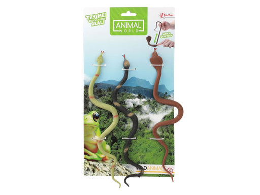 Toi-Toys Lifelike Snakes Stretchable 3pcs.