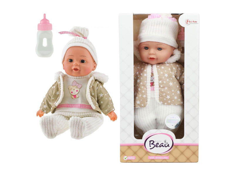 Toi-Toys - Lovely Baby Baby Doll Winter Clothes and Bottle