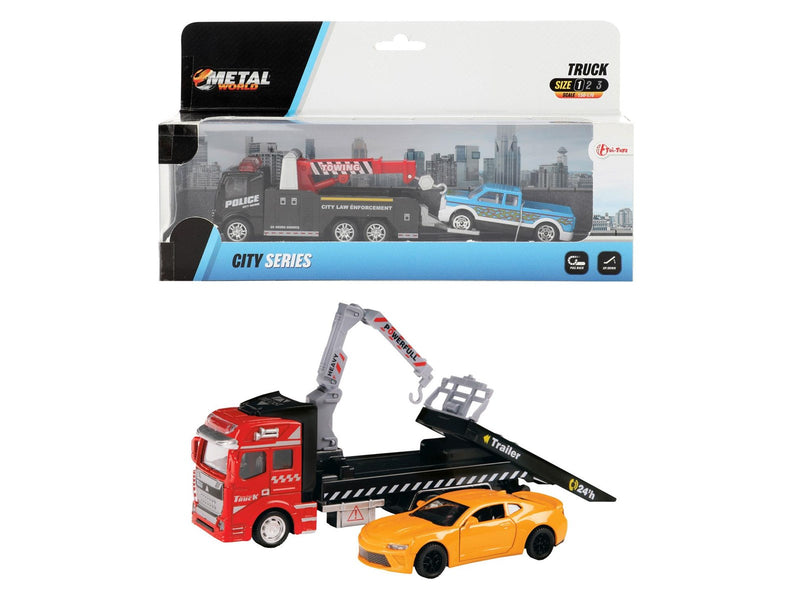 Toi-Toys Metal Friction Tow Truck with Car