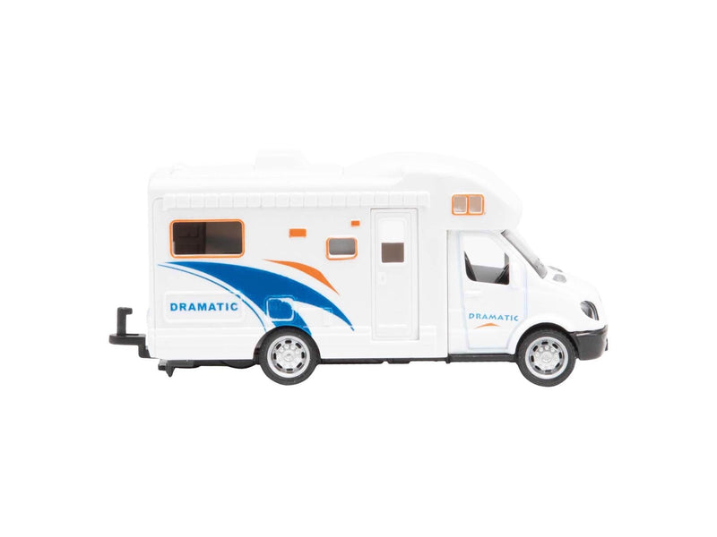 Toi-Toys - Metal Pull Back Camper with Trailer and Snowmobile