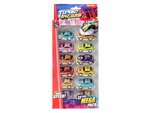 Toi-Toys - Turbo Racers Pull Back Racing Cars 12 pcs.