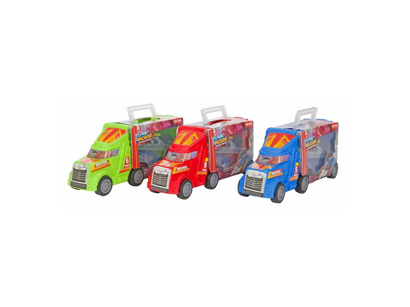 Toi-Toys Turbo Racers Truck with Race Cars 3pcs.