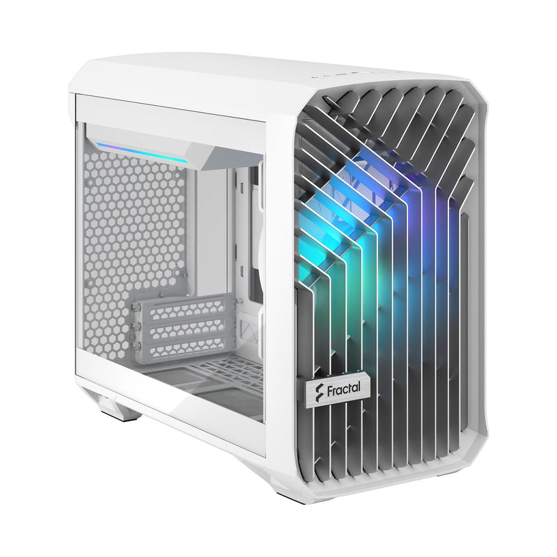Fractal Design PC Gehäuse Torrent Nano RGB White Mini-ITX TG Light Tint weiß