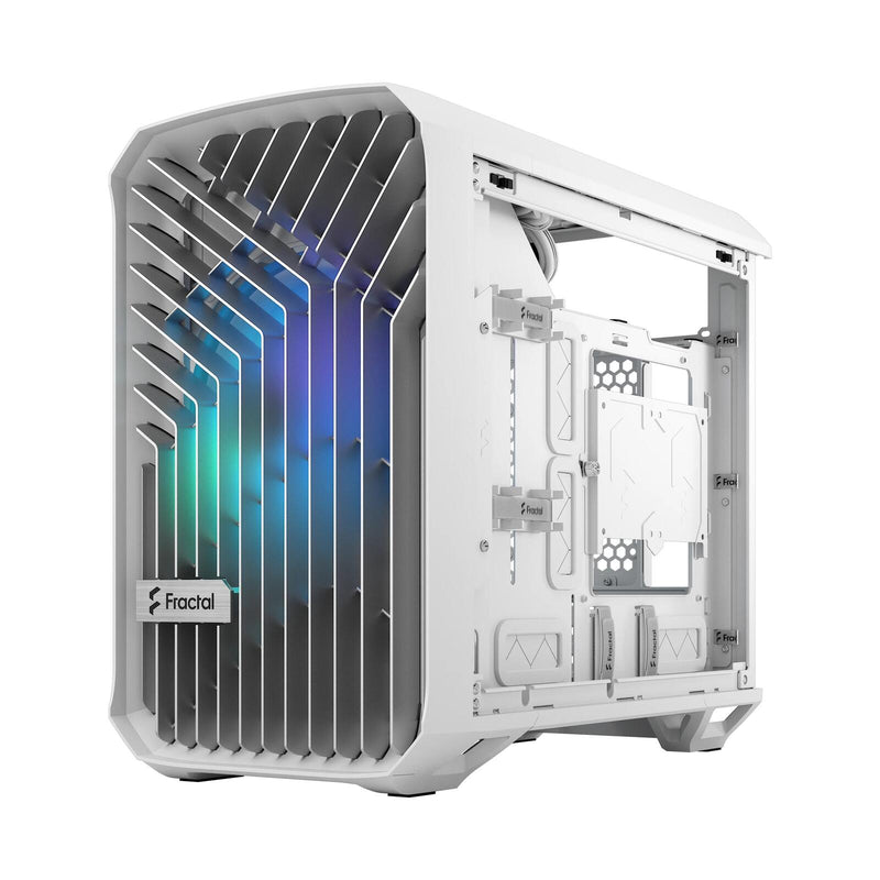 Fractal Design PC Gehäuse Torrent Nano RGB White Mini-ITX TG Light Tint weiß