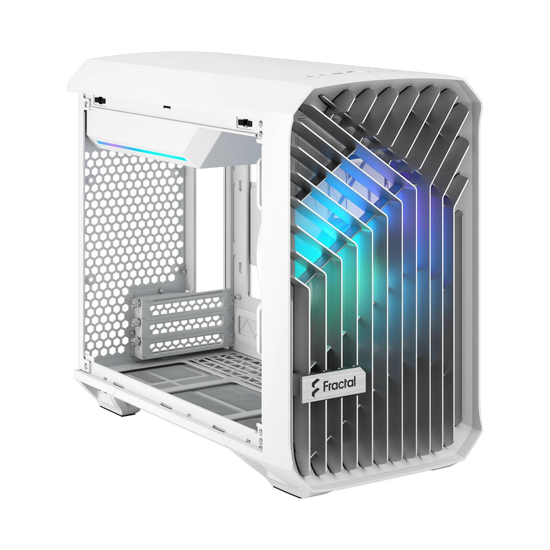 Fractal Design PC Gehäuse Torrent Nano RGB White Mini-ITX TG Light Tint weiß