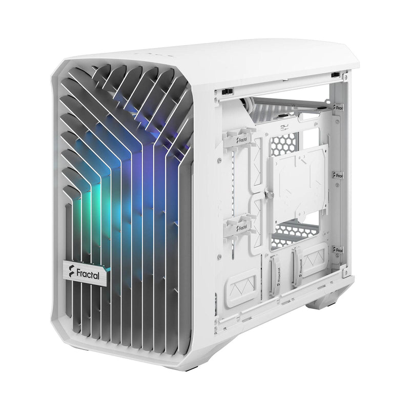 Fractal Design PC Gehäuse Torrent Nano RGB White Mini-ITX TG Light Tint weiß