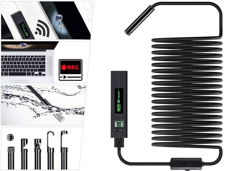 Tracer Endoscope Camera  Hardwire 5M 8MM LED WiFi