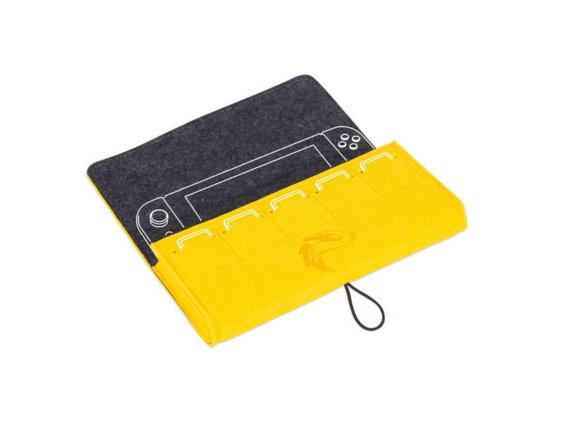 Trade Invaders Harry Potter - Hufflepuff Switch Felt Pouch - Yellow - Miscellaneous Bag - Nintendo Switch