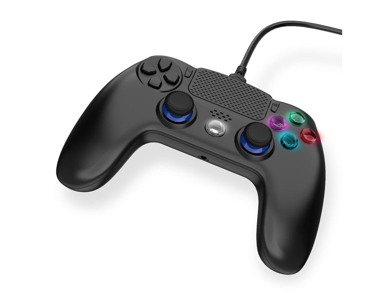 Trade Invaders Wired Controller for PS4 with 3M Cable - Black - Wired Controller - Sony PlayStation 4