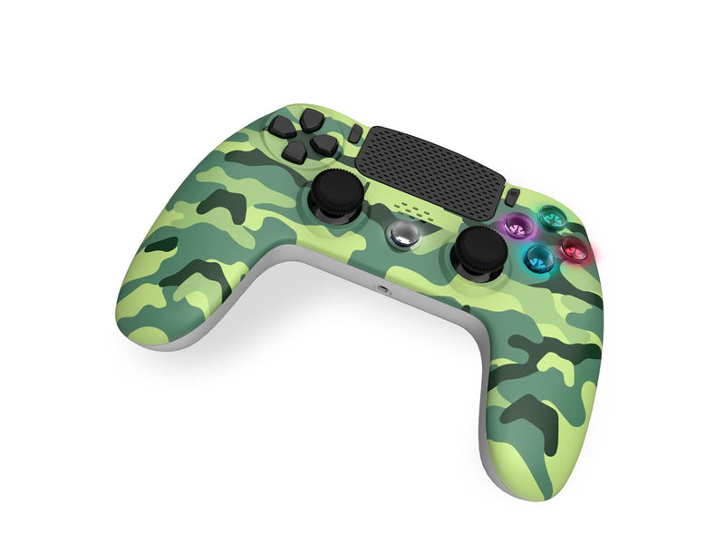 Trade Invaders Wireless Controller for PS4 with 3.5mm jack slot - LED-Green Camo - Wireless Controller - Sony PlayStation 4