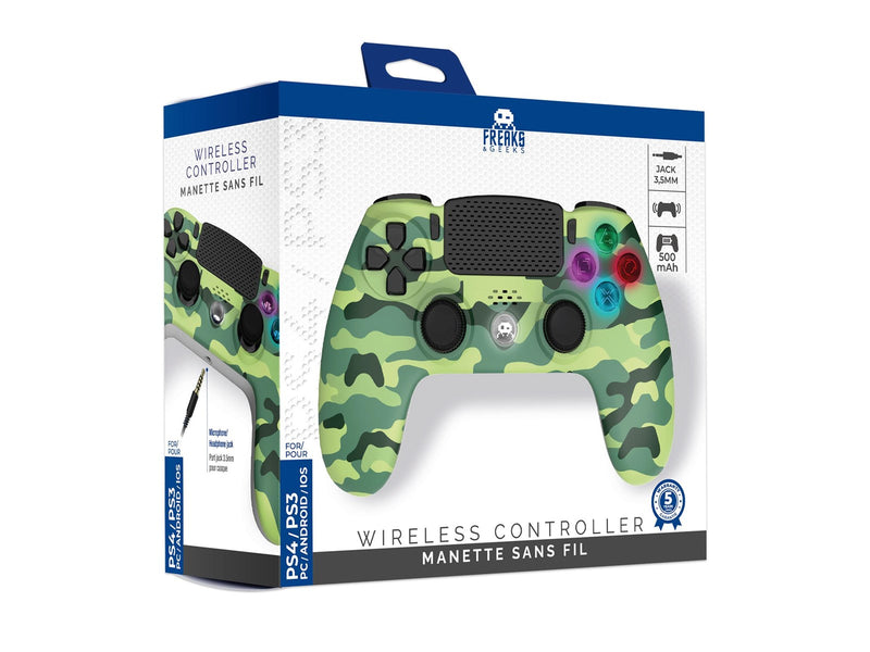 Trade Invaders Wireless Controller for PS4 with 3.5mm jack slot - LED-Green Camo - Wireless Controller - Sony PlayStation 4