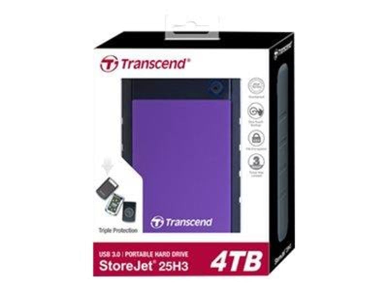 Transcend StoreJet 25H3 Purple - Extern Festplatte - 4TB - Lila