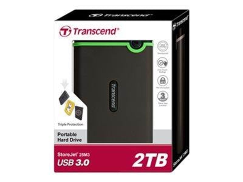 Transcend StoreJet 25M3 - Extern Festplatte - 2TB - Grün