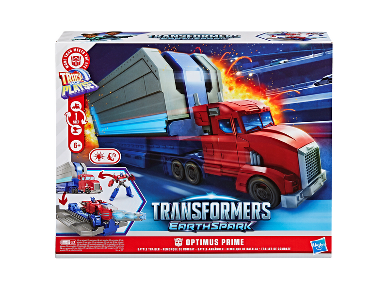 Transformers EarthSpark Optimus Prime Battle-Anhänger 12,5 cm