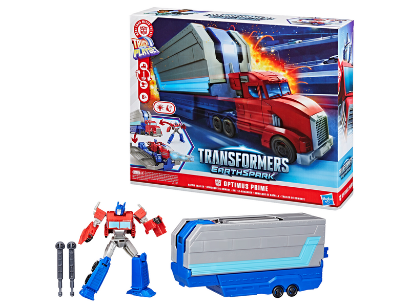 Transformers EarthSpark Optimus Prime Battle-Anhänger 12,5 cm