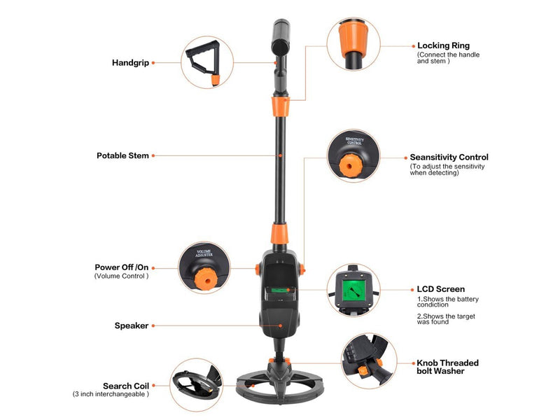Treasure Seeker Metalldetektor MD-1008A