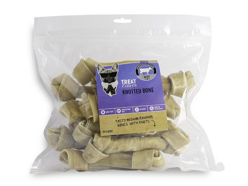 Treateaters Knotted bone natural 16 cm 10 pcs