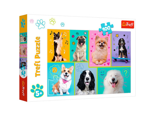 Trefl Puzzle - In the world of dogs (100 pieces)