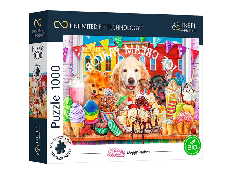 Trefl Puzzle - Unlimited Fit - Doggy Peekers (1000 pieces) 2D Puzzles