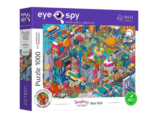 Trefl Puzzle - Unlimited Fit - EYE-SPY - IMAGINARY CITIES: New York USA (1000 pieces) 2D Puzzles