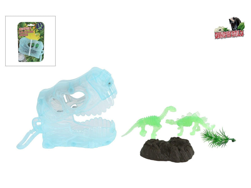 Trend Toys 3D Dinosaur 11cm glow in the dark with keychain with 2 dino's 2 asst. 8cm.