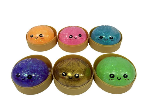 Trend Toys Kawaii Glitter Slime Dumplings 1psc 6cm. In Steam basket