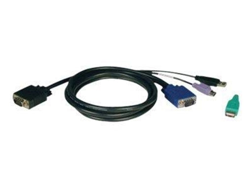 Tripp Lite 10ft USB / PS2 Cable Kit for KVM Switches B040 / B042 Series KVMs 10' - keyboard / video / mouse (KVM) cable kit - 3 m