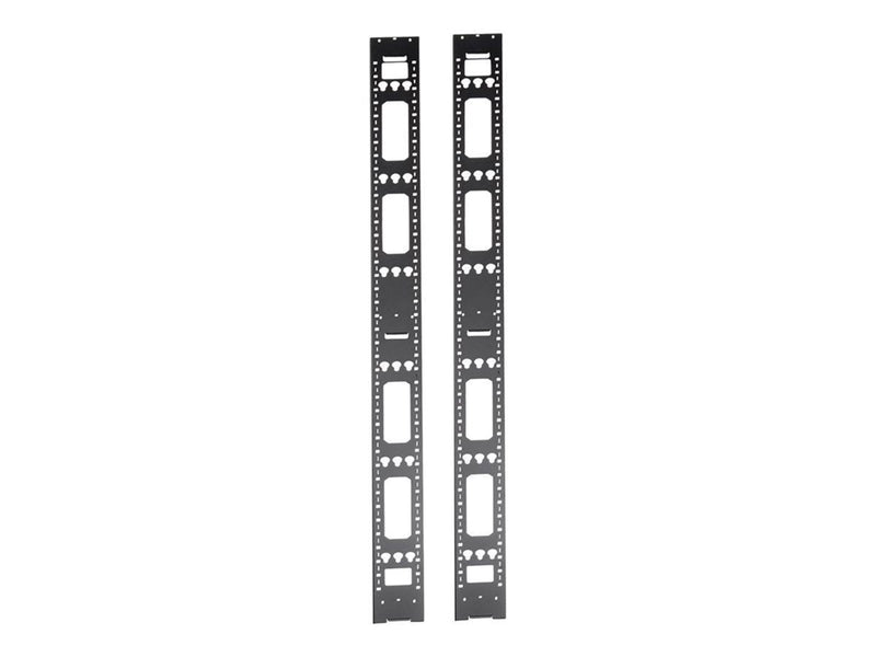 Tripp Lite 42U Rack Enclosure Server Cabinet Vertical Cable Management Bars - rack cable management panel