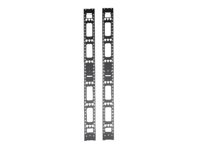 Tripp Lite 42U Rack Enclosure Server Cabinet Vertical Cable Management Bars - rack cable management panel
