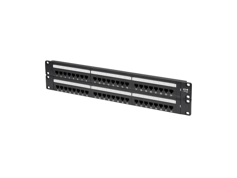 Tripp Lite 48-Port Cat6 Cat5 Patch Panel Rackmount 110 Punch Down RJ45 Ethernet 1URM 568B - patch panel - 19"