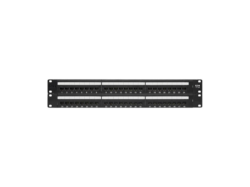 Tripp Lite 48-Port Cat6 Cat5 Patch Panel Rackmount 110 Punch Down RJ45 Ethernet 1URM 568B - patch panel - 19"
