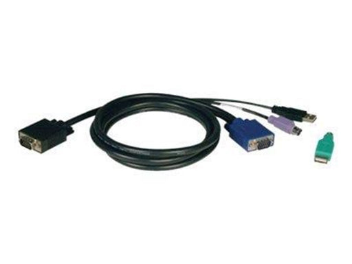 Tripp Lite 6ft USB / PS2 Cable Kit for KVM Switches B040 / B042 Series KVMs 6' - keyboard / video / mouse (KVM) cable kit - 1.8 m