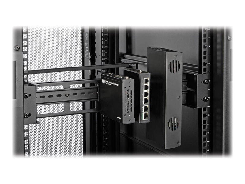 Tripp Lite Adjustable Rack-Mount DIN Rail Kit - Top Hat Mini Top Hat and G-Style Rails - DIN rail mounting kit - 2U