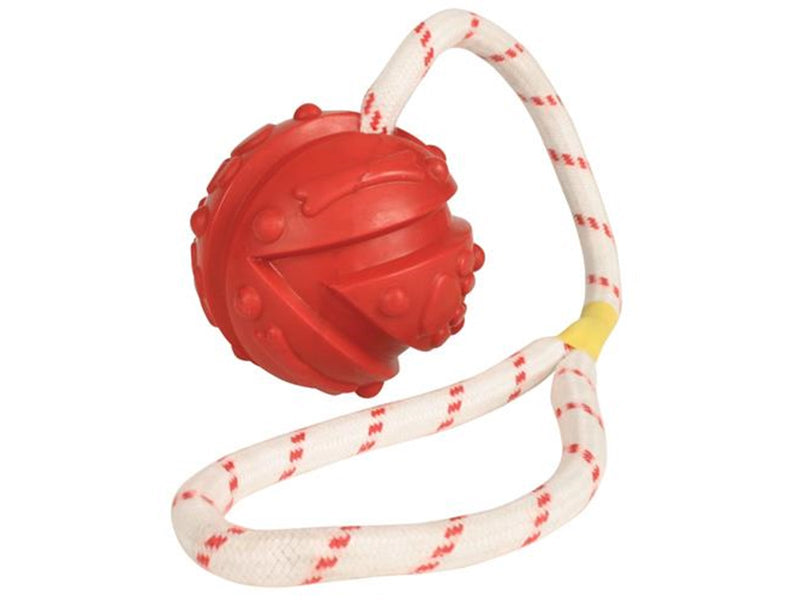 Trixie Aqua Toy ball on a rope floatable rubber ø 7/35 cm - Assorted