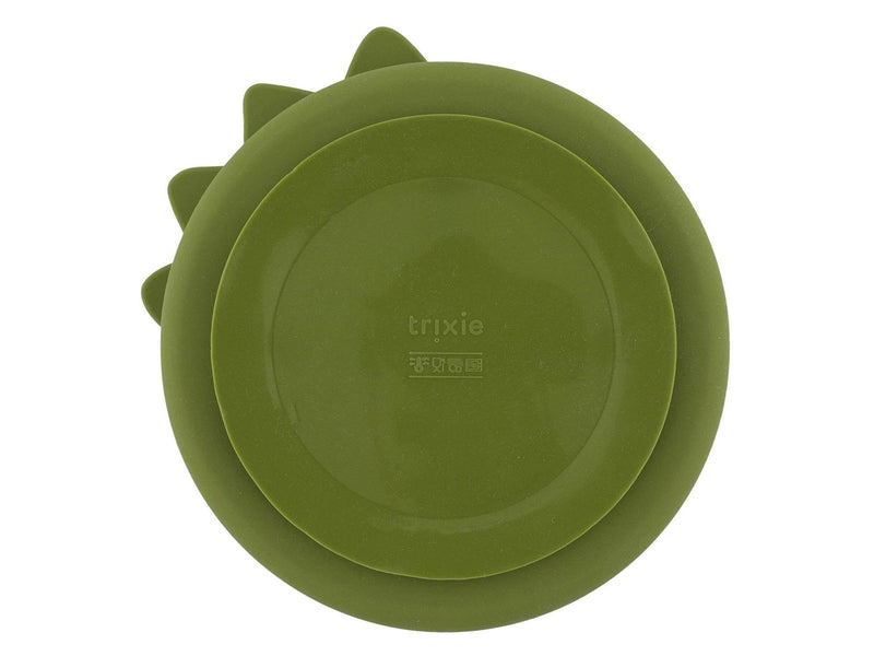 Trixie Baby - Silicone Plate with Compartments and Suction Cup - Mr. Dino