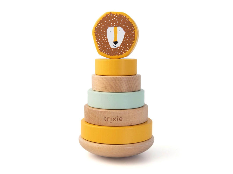 Trixie Baby Wooden Stacking Toys - Mr. Lion 7 parts.