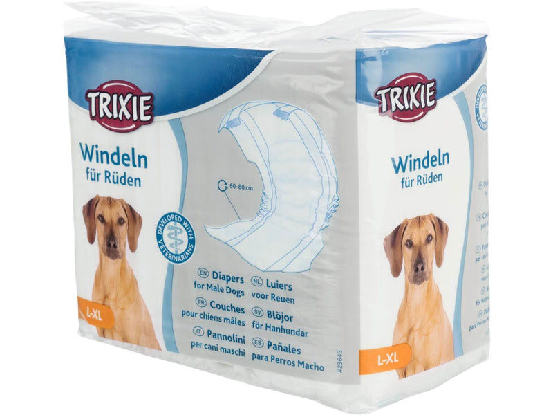 Trixie Diapers for Male Dogs L–XL: 60–80 cm (12-Pack)