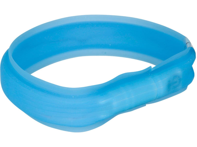 Trixie Flash Light Band USB Adjustable LED Safety Collar Blue Size: M-L 50cm/30mm