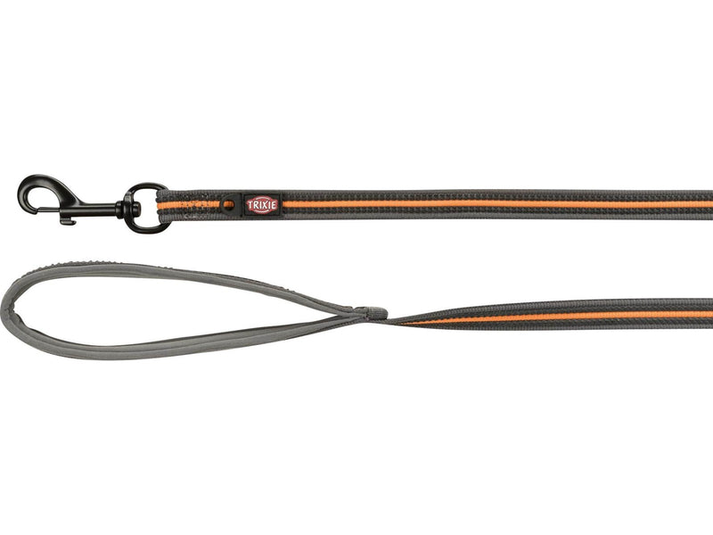 Trixie Fusion tracking lead rubberised M–XL: 10 m/17 mm graphite/papaya