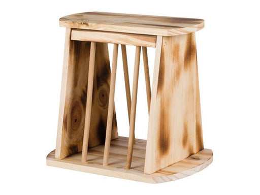 Trixie Hay manger with lid wood/flamed 25 × 22 × 18 cm