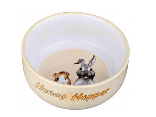Trixie Honey & Hopper Ceramic Bowl 250 ml/ø 11 cm assorted colours