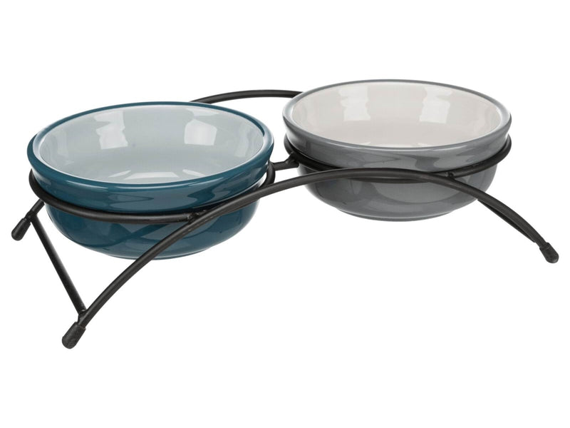 Trixie Keramiknapf-Set mit Metallständer 2x 0,25L
