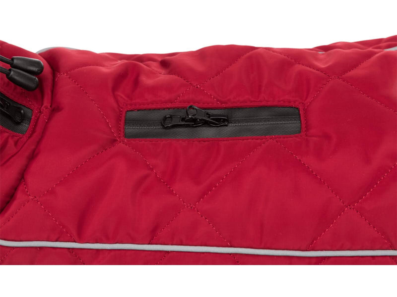 Trixie Minot Dog Coat Red Size M Stomach Circum: 52-76cm Back Length: 50cm