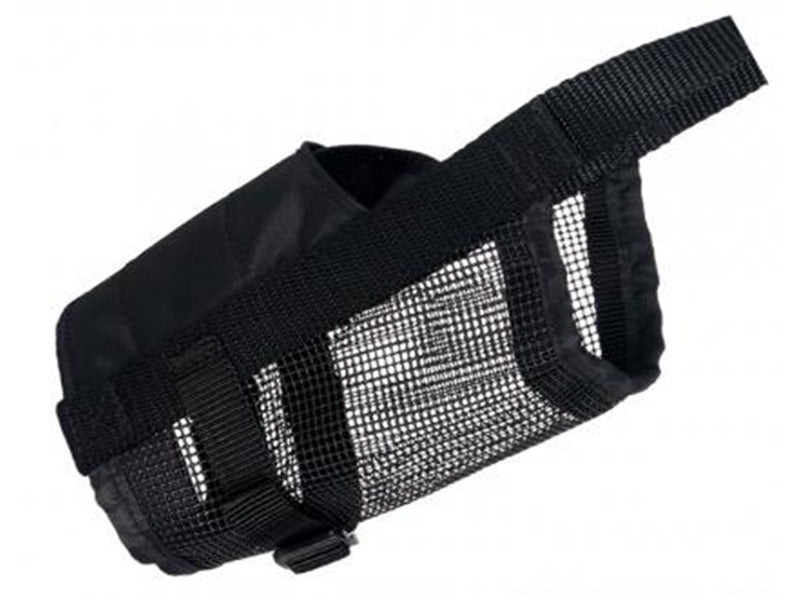 Trixie Muzzle with net insert polyester L–XL black