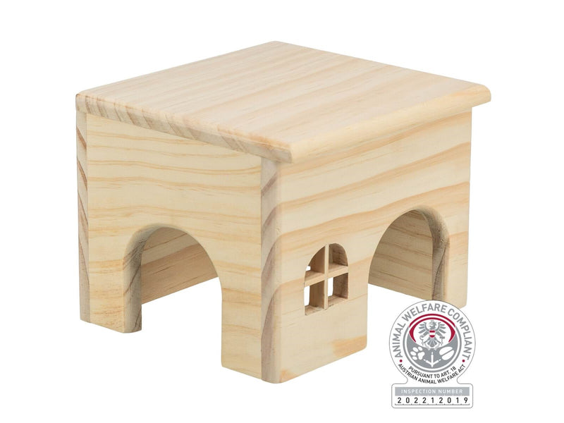 Trixie Naturholzhaus ohne Nägel für Kleintiere Mäuse Hamster 15x12x15cm