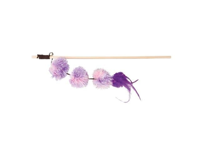 Trixie Playing Rod with Pompom Balls 40 cm assorted colours