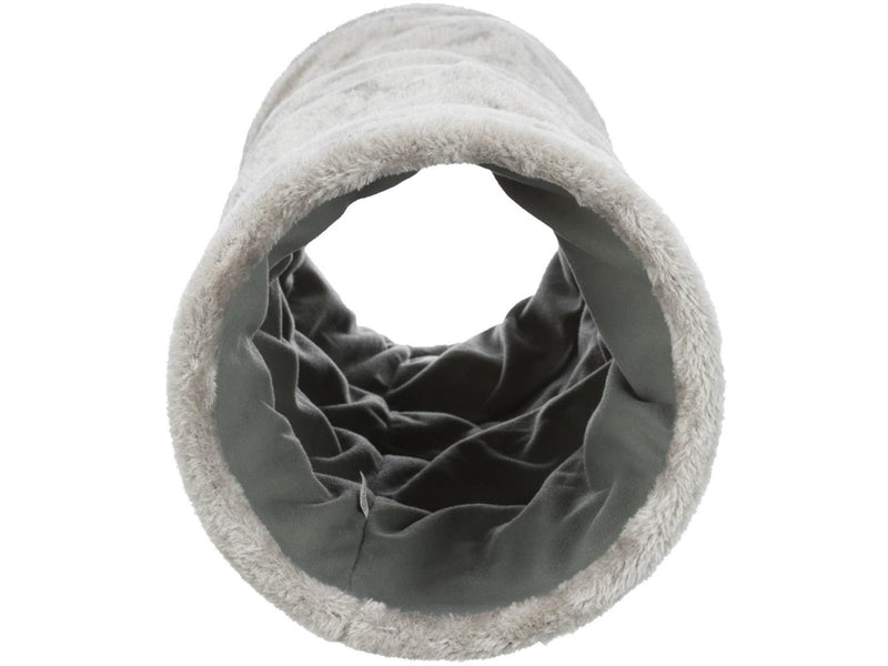 Trixie Playing tunnel plush ø 22 × 60 cm grey